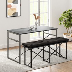 Masa Takımı Bench Bank Minderli Masa Seti 120x60 Mutfak ve Yemek Masası Füme 1564 Masa Takımı Bench Bank Minderli Masa Seti 120x60 Mutfak ve Yemek Masası Füme 1564