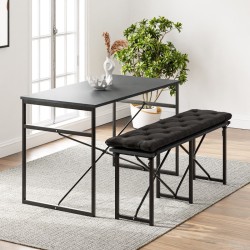 Masa Takımı Bench Bank Minderli Masa Seti 120x60 Mutfak ve Yemek Masası Füme 1564 Masa Takımı Bench Bank Minderli Masa Seti 120x60 Mutfak ve Yemek Masası Füme 1564