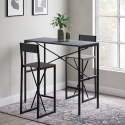 Gzl Bar Masa Bar Sandalye Yemek Masa Sandalye Takımı Füme 1581