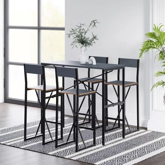 4 Kişilik Gzl Bar Masa Bar Sandalye Yemek Masa Sandalye Takımı Füme 1585 4 Kişilik Gzl Bar Masa Bar Sandalye Yemek Masa Sandalye Takımı Füme 1585