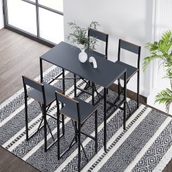 4 Kişilik Gzl Bar Masa Bar Sandalye Yemek Masa Sandalye Takımı Füme 1585 4 Kişilik Gzl Bar Masa Bar Sandalye Yemek Masa Sandalye Takımı Füme 1585