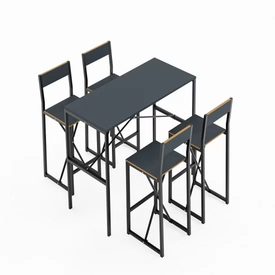 4 Kişilik Gzl Bar Masa Bar Sandalye Yemek Masa Sandalye Takımı Füme 1585 4 Kişilik Gzl Bar Masa Bar Sandalye Yemek Masa Sandalye Takımı Füme 1585