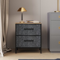 2 Çekmeceli Çok Amaçlı Dolap Komodin Sehpa Füme 1587 2 Çekmeceli Çok Amaçlı Dolap Komodin Sehpa Füme 1587