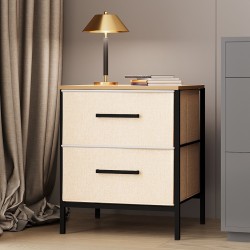 2 Çekmeceli Çok Amaçlı Dolap Komodin Sehpa Çam 1589