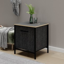 Çok Amaçlı Dolap 1 Çekmeceli Komodin Sehpa Füme 1593