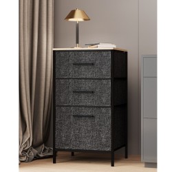 Çok Amaçlı Dolap 3 Çekmeceli Orta Boy Komodin Sehpa Füme 1599