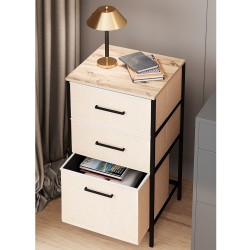 Çok Amaçlı Dolap 3 Çekmeceli Orta Boy Komodin Sehpa Çam 1601