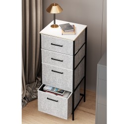 Çok Amaçlı Dolap 4 Çekmeceli Komodin Sehpa Gri 1612 Çok Amaçlı Dolap 4 Çekmeceli Komodin Sehpa Gri 1612