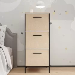 Çocuk Dolabı 3 Çekmeceli Büyük Boy Komodin Sehpa Çam 1622