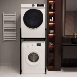 Banyo Rafı Çamaşır ve Kurutma Makinesi Dolabı Beyaz 1624