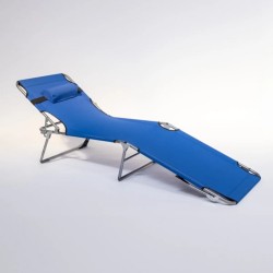 Kamp Yatağı Yastıklı Katlanır Şezlong Kampet Mavi 1626 Kamp Yatağı Yastıklı Katlanır Şezlong Kampet Mavi 1626