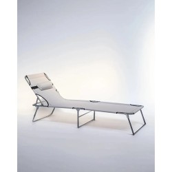 Kamp Yatağı Yastıklı Katlanır Şezlong Kampet Gri 1628 Kamp Yatağı Yastıklı Katlanır Şezlong Kampet Gri 1628