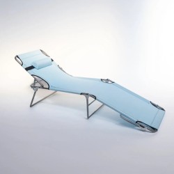 Kamp Yatağı Yastıklı Katlanır Şezlong Kampet Açık Mavi 1629 Kamp Yatağı Yastıklı Katlanır Şezlong Kampet Açık Mavi 1629