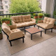 Bahçe Takımı Balkon ve Cafe Modüler Metal Koltuk Takımı 2+1+1 Sehpalı Bej 1637 Bahçe Takımı Balkon ve Cafe Modüler Metal Koltuk Takımı 2+1+1 Sehpalı Bej 1637