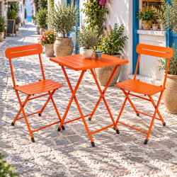 Katlanır Metal Balkon Bahçe Bistro Masa Sandalye Seti 2 Kişilik 1 Masa 2 Sandalye Turuncu 1638 Katlanır Metal Balkon Bahçe Bistro Masa Sandalye Seti 2 Kişilik 1 Masa 2 Sandalye Turuncu 1638