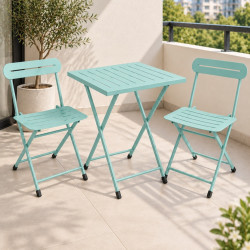 Katlanır Metal Balkon Bahçe Bistro Masa Sandalye Seti 2 Kişilik 1 Masa 2 Sandalye Mint Yeşili 1639 Katlanır Metal Balkon Bahçe Bistro Masa Sandalye Seti 2 Kişilik 1 Masa 2 Sandalye Mint Yeşili 1639