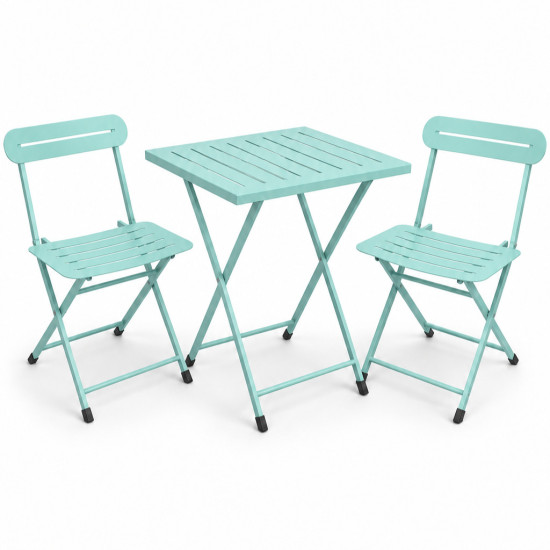 Katlanır Metal Balkon Bahçe Bistro Masa Sandalye Seti 2 Kişilik 1 Masa 2 Sandalye Mint Yeşili 1639 Katlanır Metal Balkon Bahçe Bistro Masa Sandalye Seti 2 Kişilik 1 Masa 2 Sandalye Mint Yeşili 1639