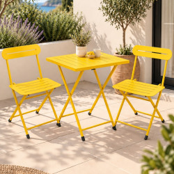 Katlanır Metal Balkon Bahçe Bistro Masa Sandalye Seti 2 Kişilik 1 Masa 2 Sandalye Sarı 1640 Katlanır Metal Balkon Bahçe Bistro Masa Sandalye Seti 2 Kişilik 1 Masa 2 Sandalye Sarı 1640