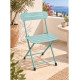 Katlanır Metal Balkon Bahçe Sandalyesi Bistro Sandalye Tekli Mint Yeşili 1642