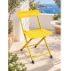 Katlanır Metal Balkon Bahçe Sandalyesi Bistro Sandalye Tekli Sarı 1643