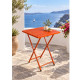 Katlanır Metal Balkon Bahçe Bistro Masa 50x50 cm Kare Masa 75 cm Turuncu 1644 Katlanır Metal Balkon Bahçe Bistro Masa 50x50 cm Kare Masa 75 cm Turuncu 1644