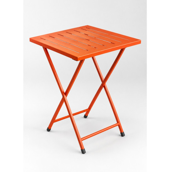 Katlanır Metal Balkon Bahçe Bistro Masa 50x50 cm Kare Masa 75 cm Turuncu 1644 Katlanır Metal Balkon Bahçe Bistro Masa 50x50 cm Kare Masa 75 cm Turuncu 1644