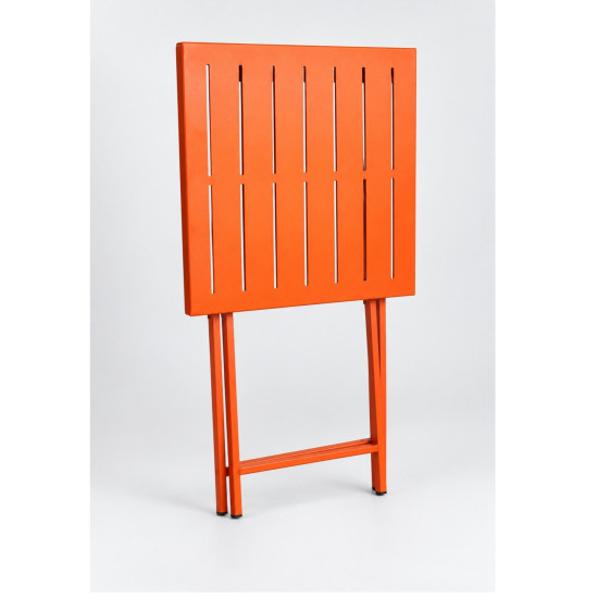 Katlanır Metal Balkon Bahçe Bistro Masa 50x50 cm Kare Masa 75 cm Turuncu 1644 Katlanır Metal Balkon Bahçe Bistro Masa 50x50 cm Kare Masa 75 cm Turuncu 1644