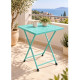 Katlanır Metal Balkon Bahçe Bistro Masa 50x50 cm Kare Masa 75 cm Mint Yeşili 1645 Katlanır Metal Balkon Bahçe Bistro Masa 50x50 cm Kare Masa 75 cm Mint Yeşili 1645
