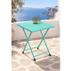 Katlanır Metal Balkon Bahçe Bistro Masa 50x50 cm Kare Masa 75 cm Mint Yeşili 1645 Katlanır Metal Balkon Bahçe Bistro Masa 50x50 cm Kare Masa 75 cm Mint Yeşili 1645