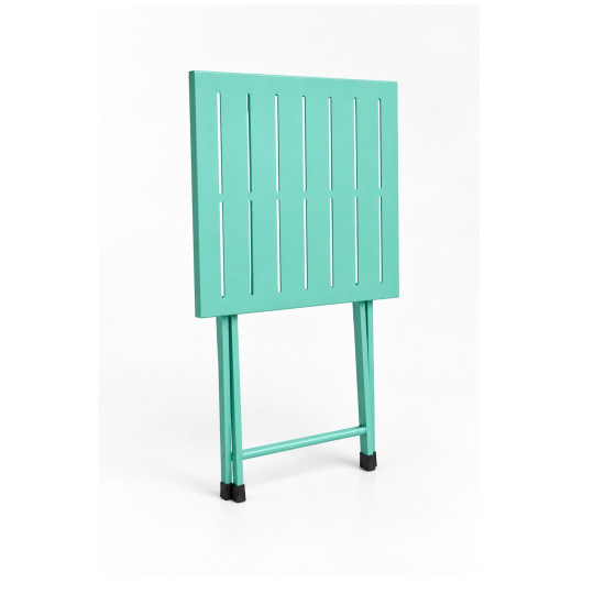 Katlanır Metal Balkon Bahçe Bistro Masa 50x50 cm Kare Masa 75 cm Mint Yeşili 1645 Katlanır Metal Balkon Bahçe Bistro Masa 50x50 cm Kare Masa 75 cm Mint Yeşili 1645