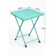 Katlanır Metal Balkon Bahçe Bistro Masa 50x50 cm Kare Masa 75 cm Mint Yeşili 1645 Katlanır Metal Balkon Bahçe Bistro Masa 50x50 cm Kare Masa 75 cm Mint Yeşili 1645