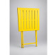 Katlanır Metal Balkon Bahçe Bistro Masa 50x50 cm Kare Masa 75 cm Sarı 1646