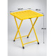 Katlanır Metal Balkon Bahçe Bistro Masa 50x50 cm Kare Masa 75 cm Sarı 1646
