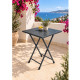 Katlanır Metal Balkon Bahçe Bistro Masa 50x50 cm Kare Masa 75 cm Füme 1649 Katlanır Metal Balkon Bahçe Bistro Masa 50x50 cm Kare Masa 75 cm Füme 1649