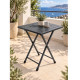 Katlanır Metal Balkon Bahçe Bistro Masa 50x50 cm Kare Masa 75 cm Füme 1649 Katlanır Metal Balkon Bahçe Bistro Masa 50x50 cm Kare Masa 75 cm Füme 1649