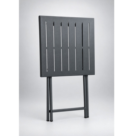 Katlanır Metal Balkon Bahçe Bistro Masa 50x50 cm Kare Masa 75 cm Füme 1649 Katlanır Metal Balkon Bahçe Bistro Masa 50x50 cm Kare Masa 75 cm Füme 1649