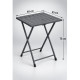 Katlanır Metal Balkon Bahçe Bistro Masa 50x50 cm Kare Masa 75 cm Füme 1649 Katlanır Metal Balkon Bahçe Bistro Masa 50x50 cm Kare Masa 75 cm Füme 1649