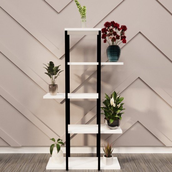 Decorative 5 Shelves Metal Flowerpot Flowerpot Stand Flowerpot White 1312 Decorative 5 Shelves Metal Flowerpot Flowerpot Stand Flowerpot White 1312