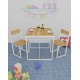 Children's Activity Game Study Table And Chair Activity Table Pine