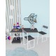 Children's Study Table and 2 Chairs Game Activity Table Grey