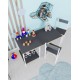 Children's Study Table and 2 Chairs Game Activity Table Grey