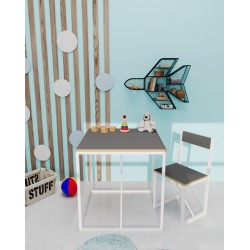 Aktivite Masası Çocuk Etkinlik Oyun Çalışma Masa Ve Sandalye Füme Aktivite Masası Çocuk Etkinlik Oyun Çalışma Masa Ve Sandalye Füme
